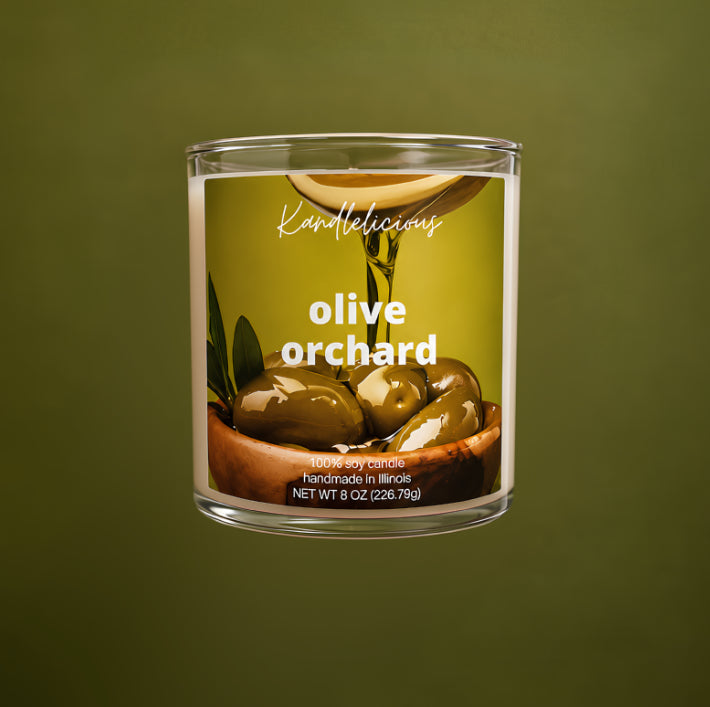 Olive Orchard candle by Kandlelicious